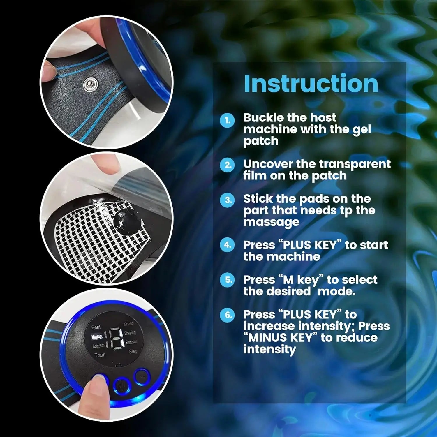Neck Massager Mini Electric Neck Massage EMS Cervical Back Vertebra Massage Patch 8 Modes Relieve Relax Muscle Fatigue Tools My Store