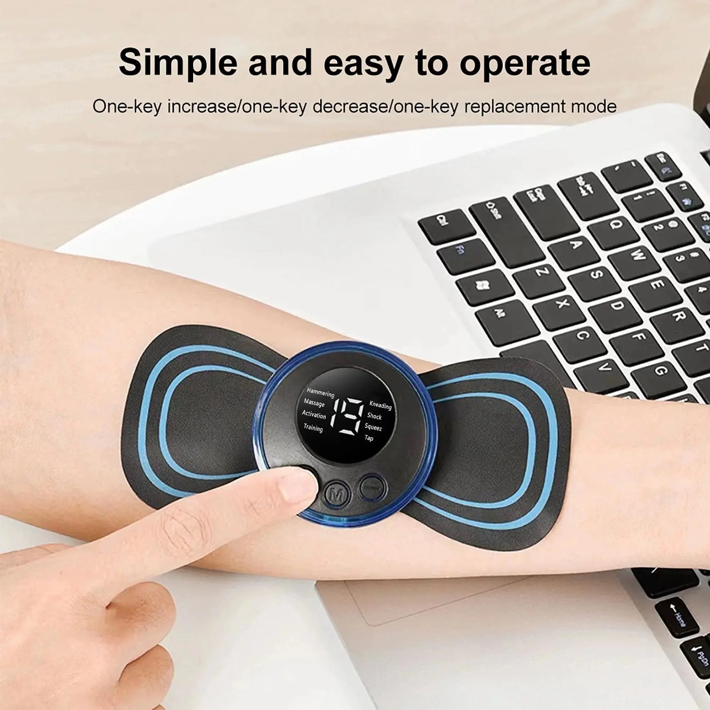 Neck Massager Mini Electric Neck Massage EMS Cervical Back Vertebra Massage Patch 8 Modes Relieve Relax Muscle Fatigue Tools My Store