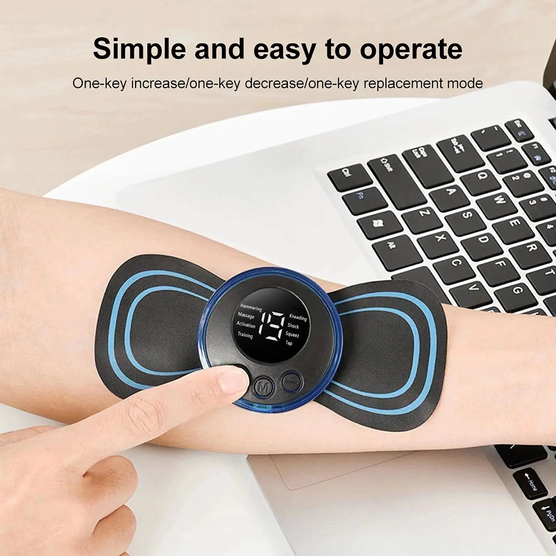 Neck Massager Mini Electric Neck Massage EMS Cervical Back Vertebra Massage Patch 8 Modes Relieve Relax Muscle Fatigue Tools My Store