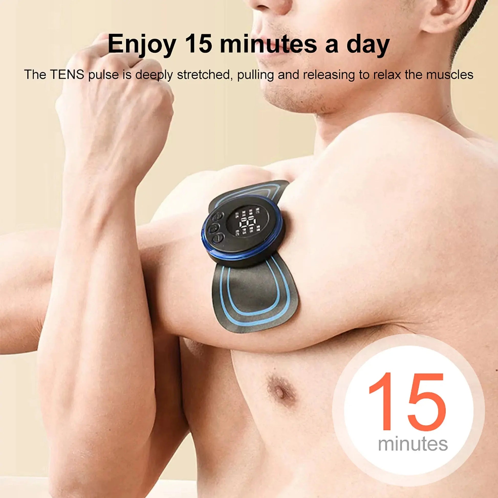 Neck Massager Mini Electric Neck Massage EMS Cervical Back Vertebra Massage Patch 8 Modes Relieve Relax Muscle Fatigue Tools My Store