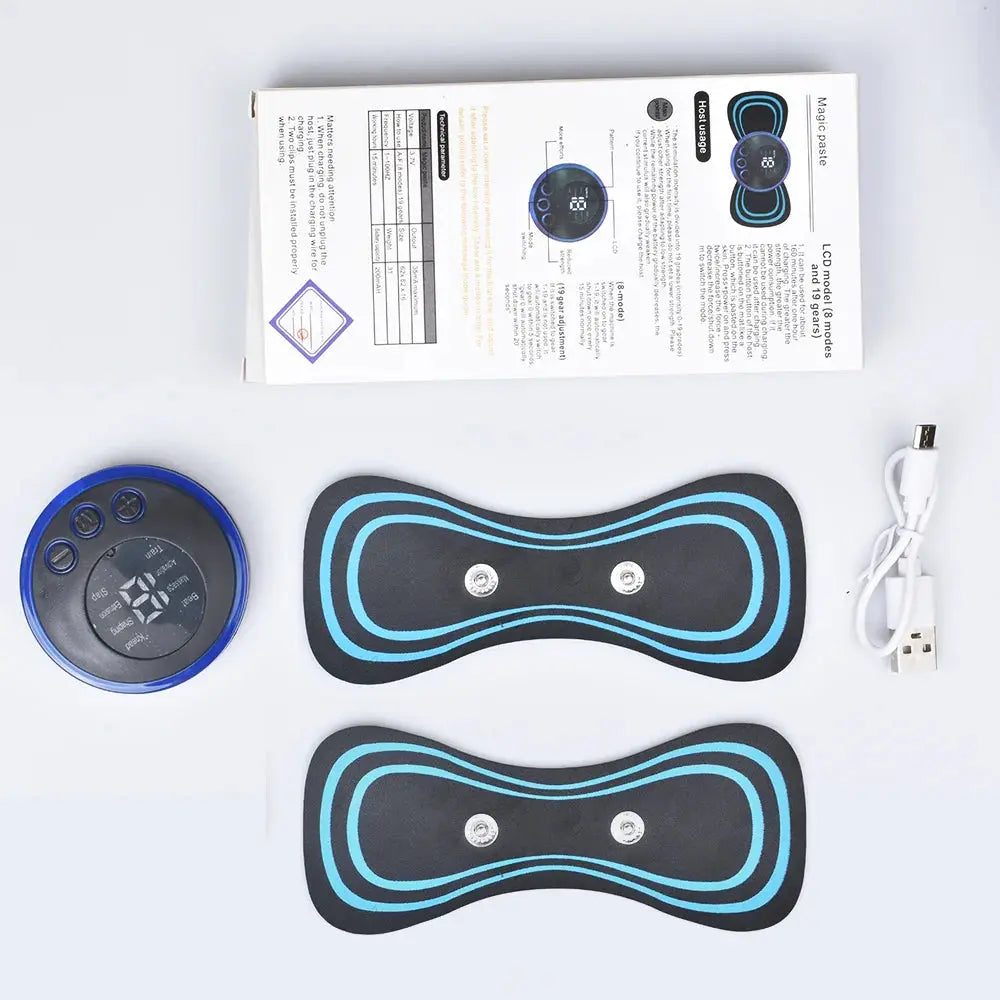 Neck Massager Mini Electric Neck Massage EMS Cervical Back Vertebra Massage Patch 8 Modes Relieve Relax Muscle Fatigue Tools My Store