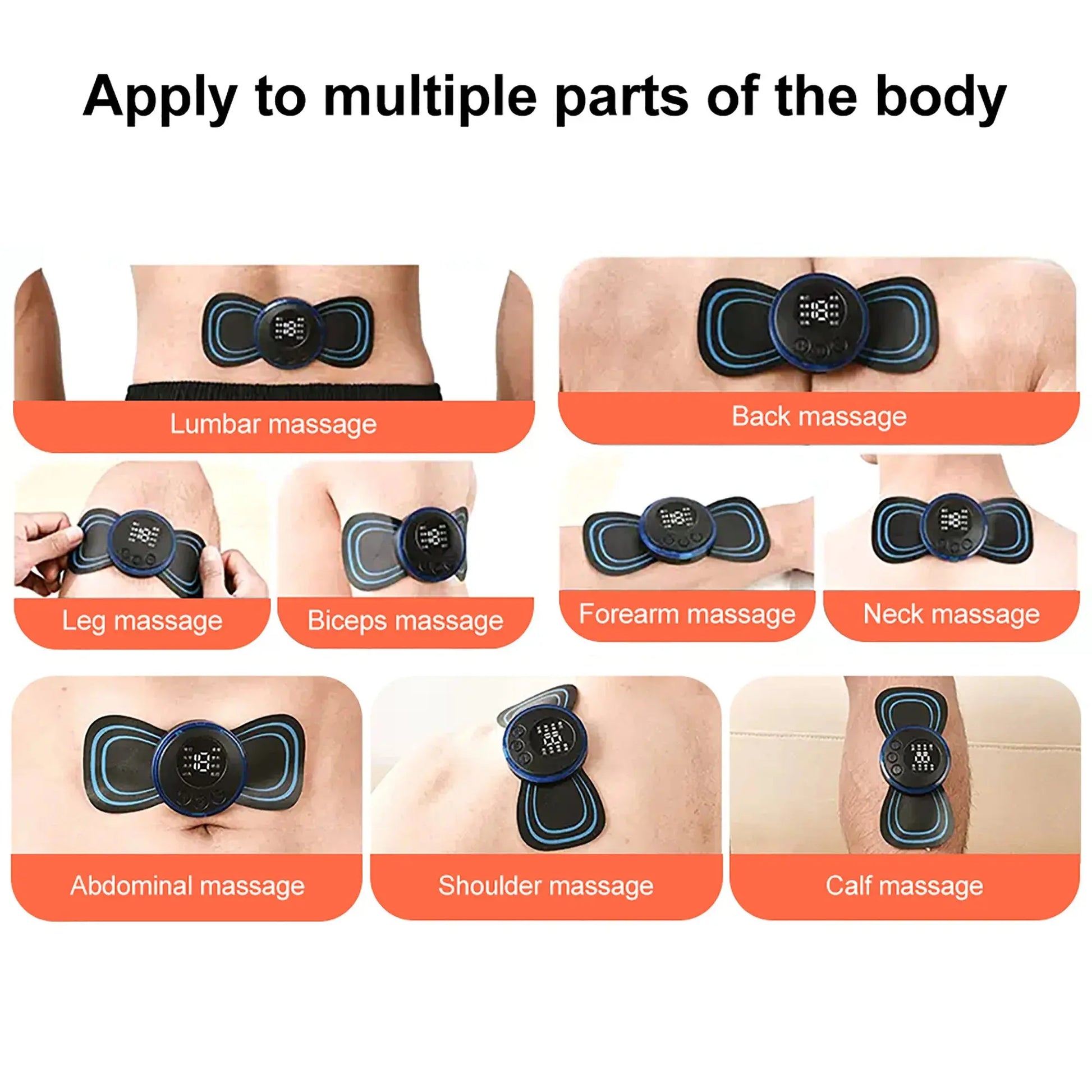 Neck Massager Mini Electric Neck Massage EMS Cervical Back Vertebra Massage Patch 8 Modes Relieve Relax Muscle Fatigue Tools My Store