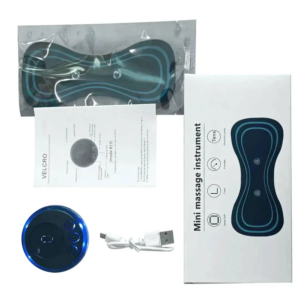 Neck Massager Mini Electric Neck Massage EMS Cervical Back Vertebra Massage Patch 8 Modes Relieve Relax Muscle Fatigue Tools My Store