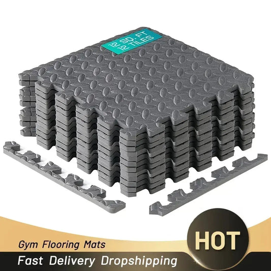4~20Pcs Puzzle Fitness Mat, Eva Interlocking Foam Floor Tiles for Home Gym, Home Gym Equipment Mat, Non-Slip Floor Mat for Kids My Store