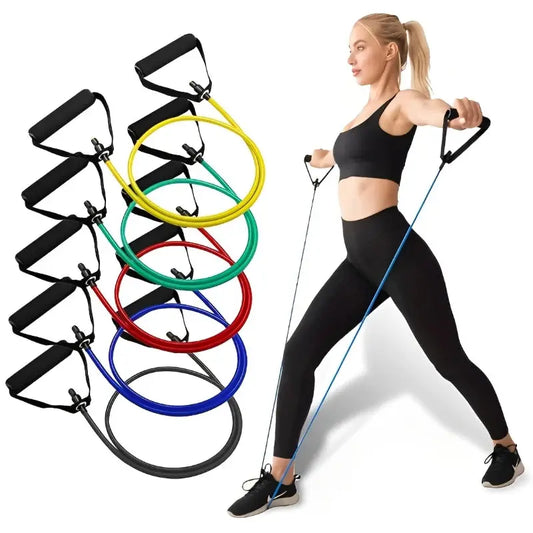 Resistance Bands With Handles Exercise Workout For Men Women Strength Training Equipment At Home 5 Levels Tube Band Pull Rope My Store